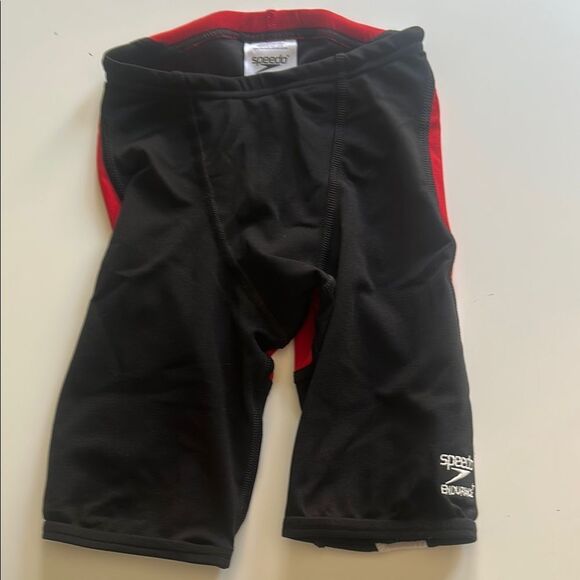 Speedo Boys Edge Splice Jammer Red/Black, Size 22, NWT - Picture 1 of 9